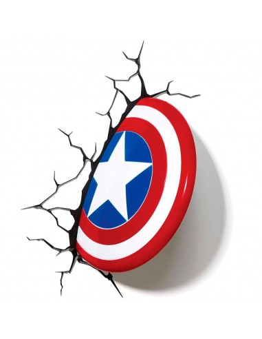 Lámpara escudo Capitán América 3D LED