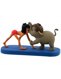 Figura Disney El libro de la selva Hathi y Mowgli - 5 cm