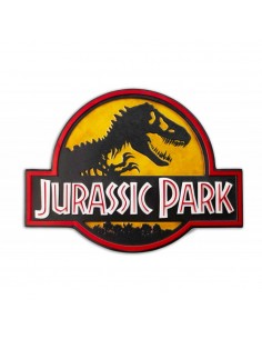 Cartel metálico logo Jurassic Park