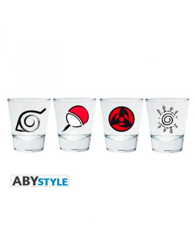 Set 4 vasos de chupito "Emblem" - Naruto