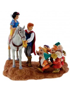 Figura Blancanieves, el príncipe y los siete enanitos Disney Enchanting Collection -